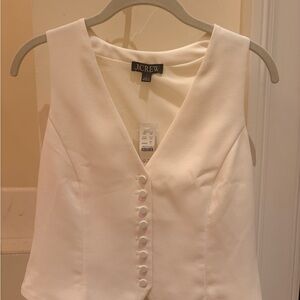 J. Crew Cream Tuxedo Vest